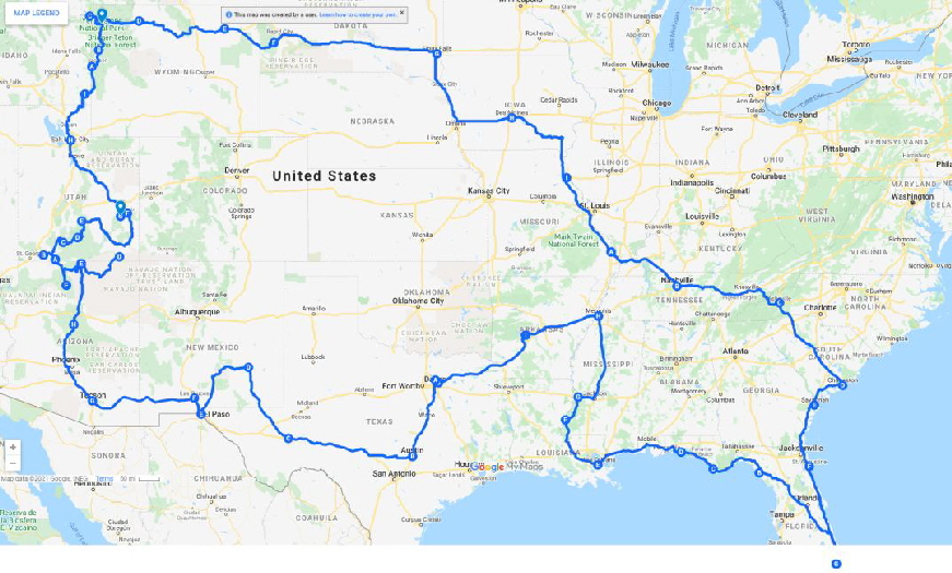 Boca-to-Yellowstone-Google-My-Maps