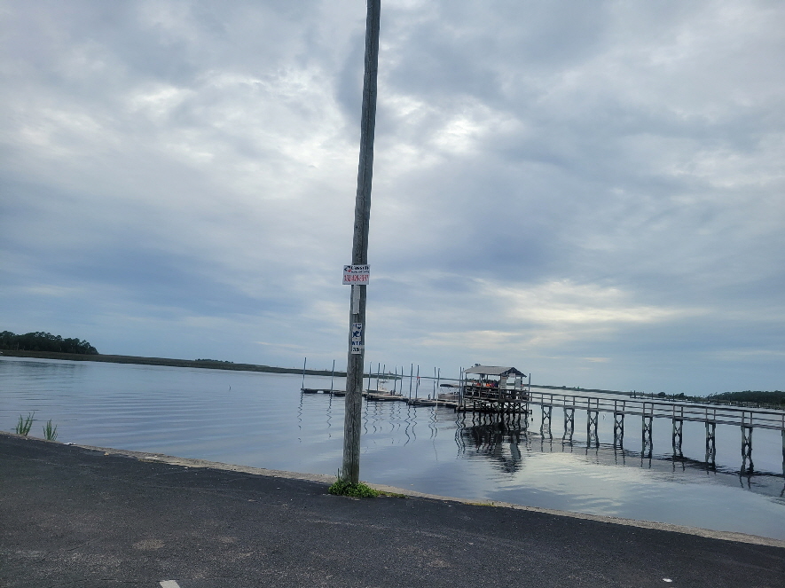 A tropical storm was heading our way next day.