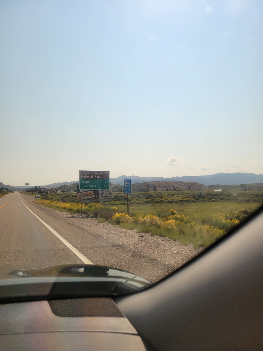 on the way to Bryce Canyon